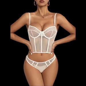Held Captive Fishnet Lingerie Set